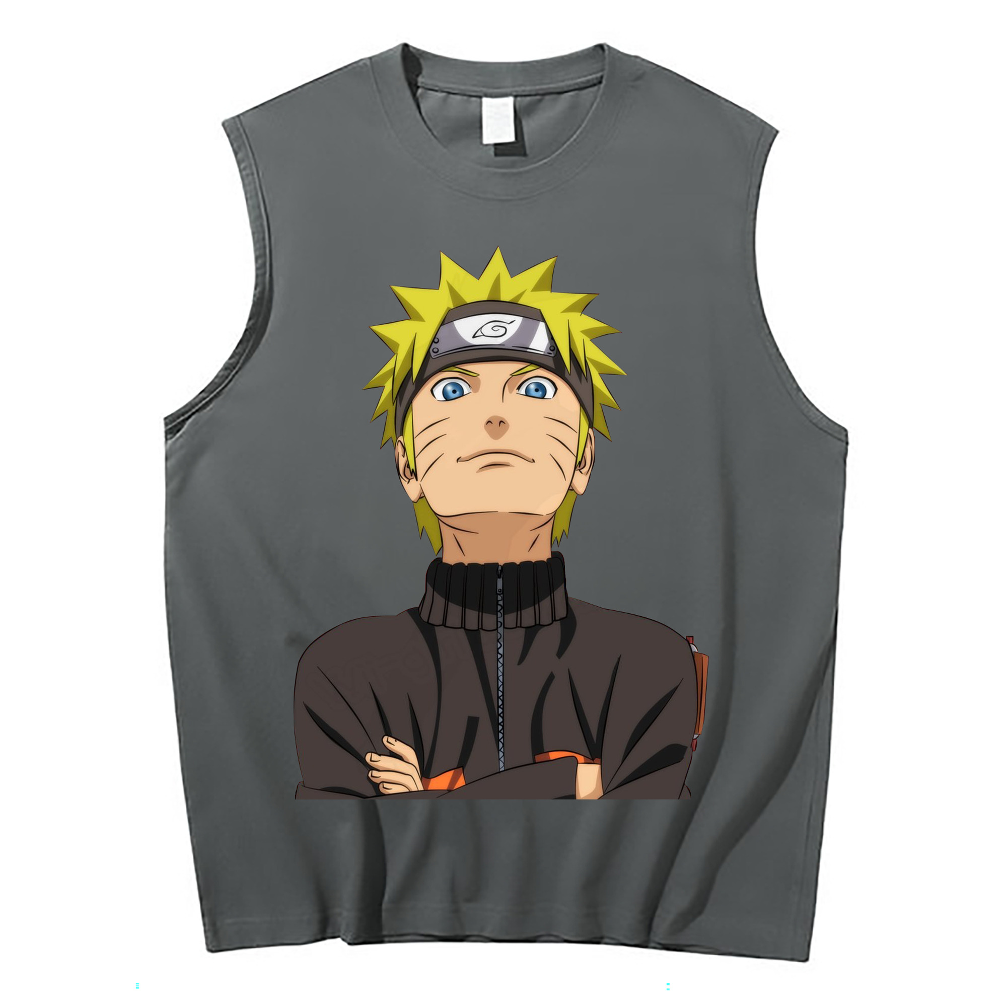 （画像用） NARUTO -ナルト- うずまき ナルト Uzumaki Naruto コットン100％タンクトップ（フロントプリント）